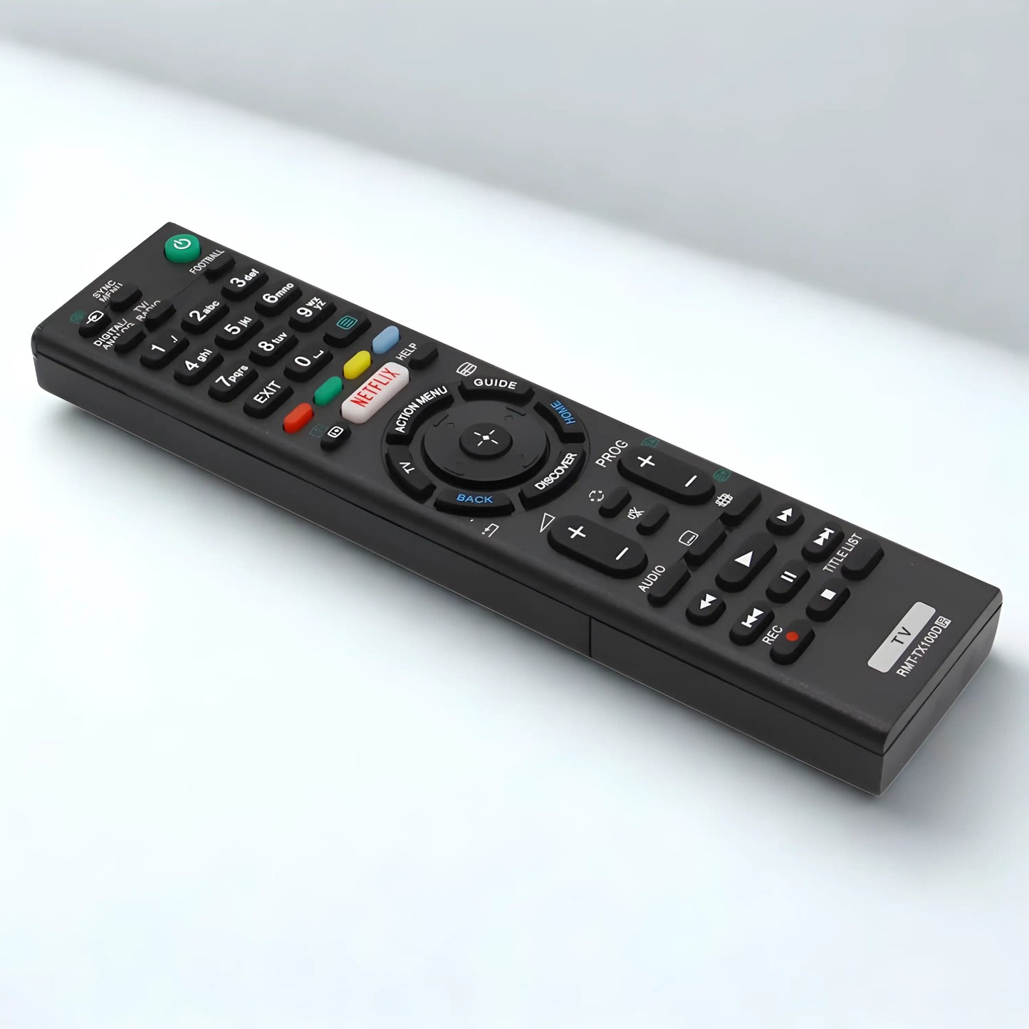 Sony RMT-TX100D Ersatzfernbedienung mit Netflix-Taste – moderne schwarze Fernbedienung für Bravia KD und KDL Android Smart TVs