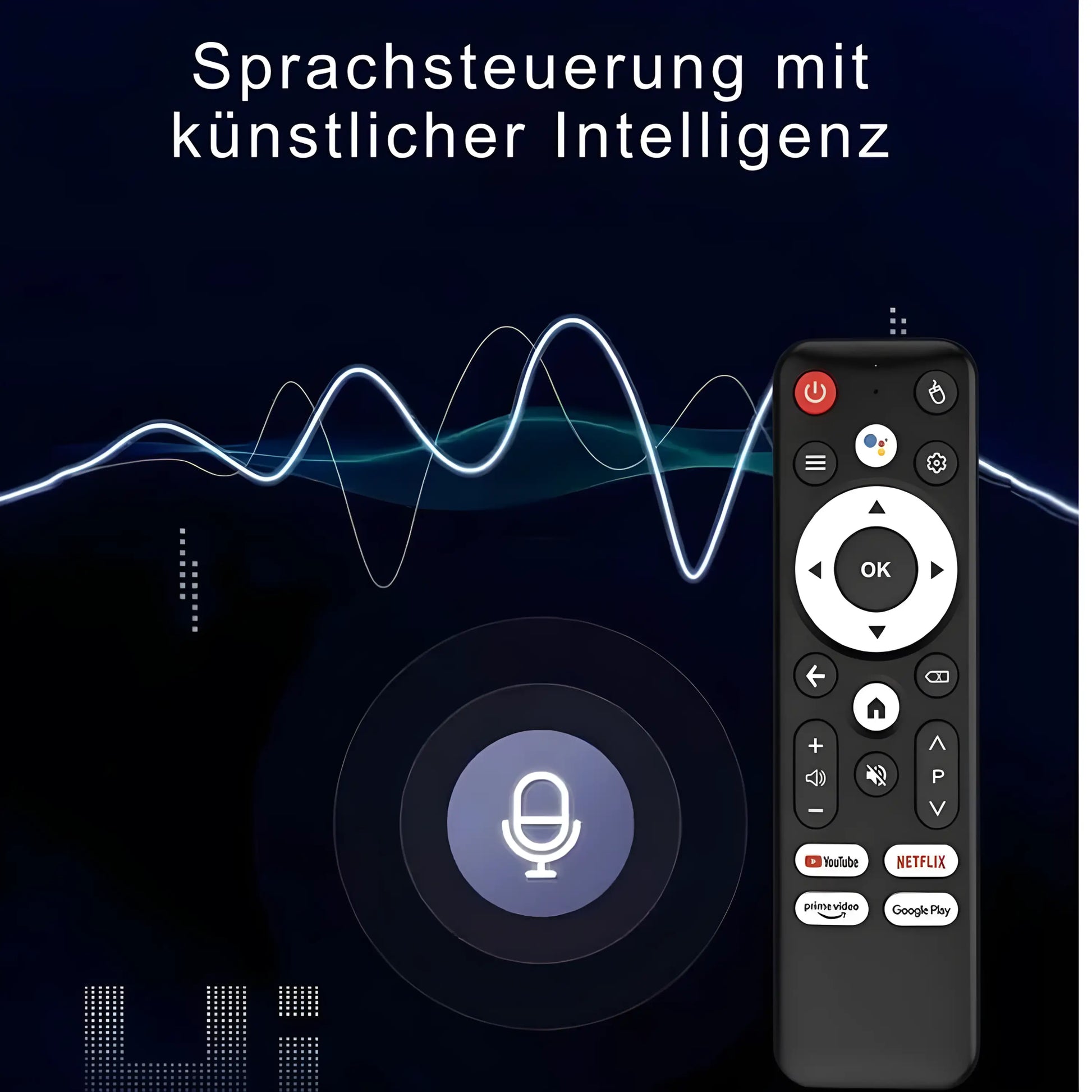 Sprachsteuerung mit KI - Mortal T1 Q1S T6 T1S T1X Fernbedienung Google Assistant Android TV Box