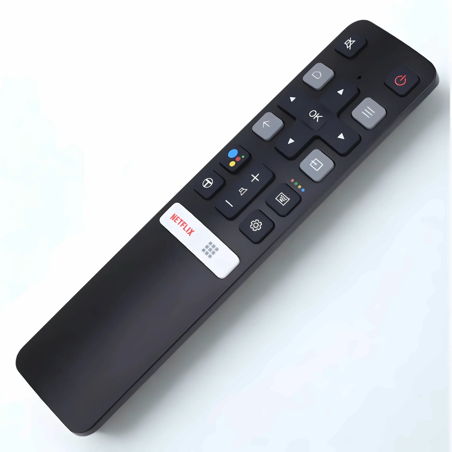 TCL RC802V Ersatz Fernbedienung mit Bluetooth und Sprachsteuerung – schwarze Fernbedienung mit Netflix-Taste, passend für TCL 55EP680 und 50EP660