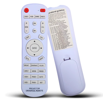 Universal Beamer Ersatzfernbedienung Vorder- und Rückseite, kompatibel mit Samsung, Epson, Sony, BenQ, NEC, Panasonic, Acer und weiteren Projektoren