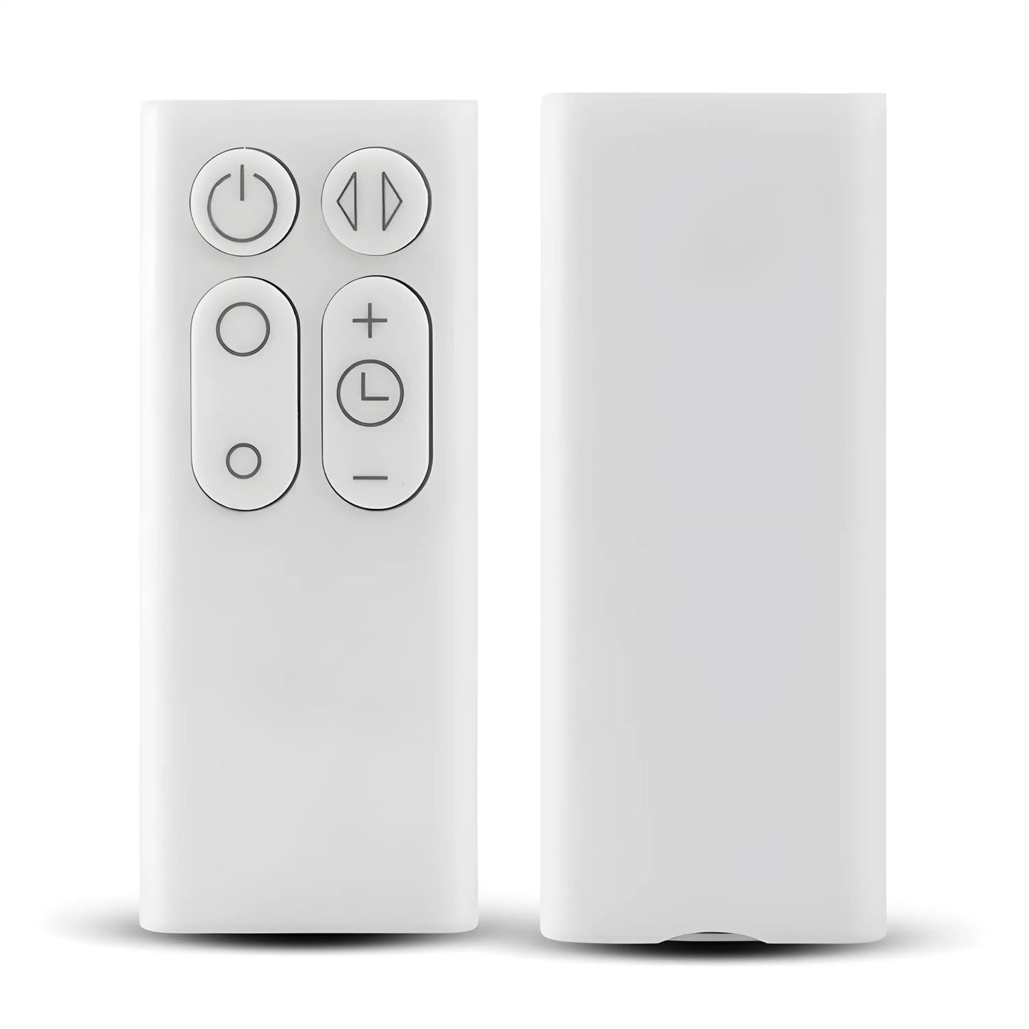 Vorder- und Rückansicht der weißen Ersatzfernbedienung für Dyson 965824-01, 965824-02 und 965824-03 – kompatibel mit Dyson Cool & Pure Cool Ventilatoren