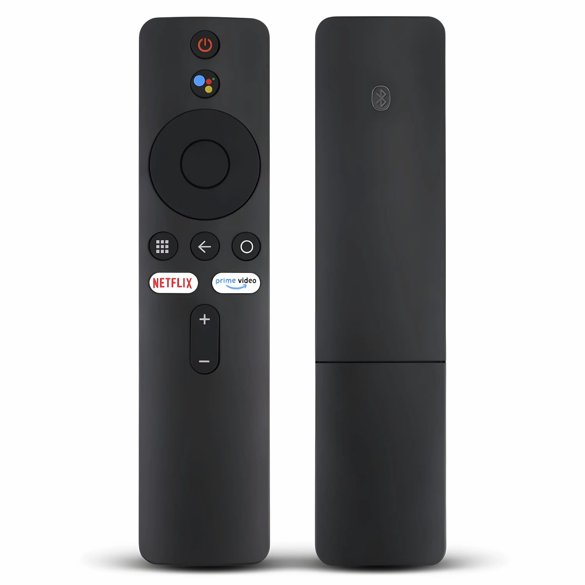 Xiaomi XMRM-00A Mi Box S Ersatzfernbedienung Vorder- und Rückansicht – Bluetooth-Fernbedienung mit Sprachsteuerung, Netflix und Prime Video Tasten