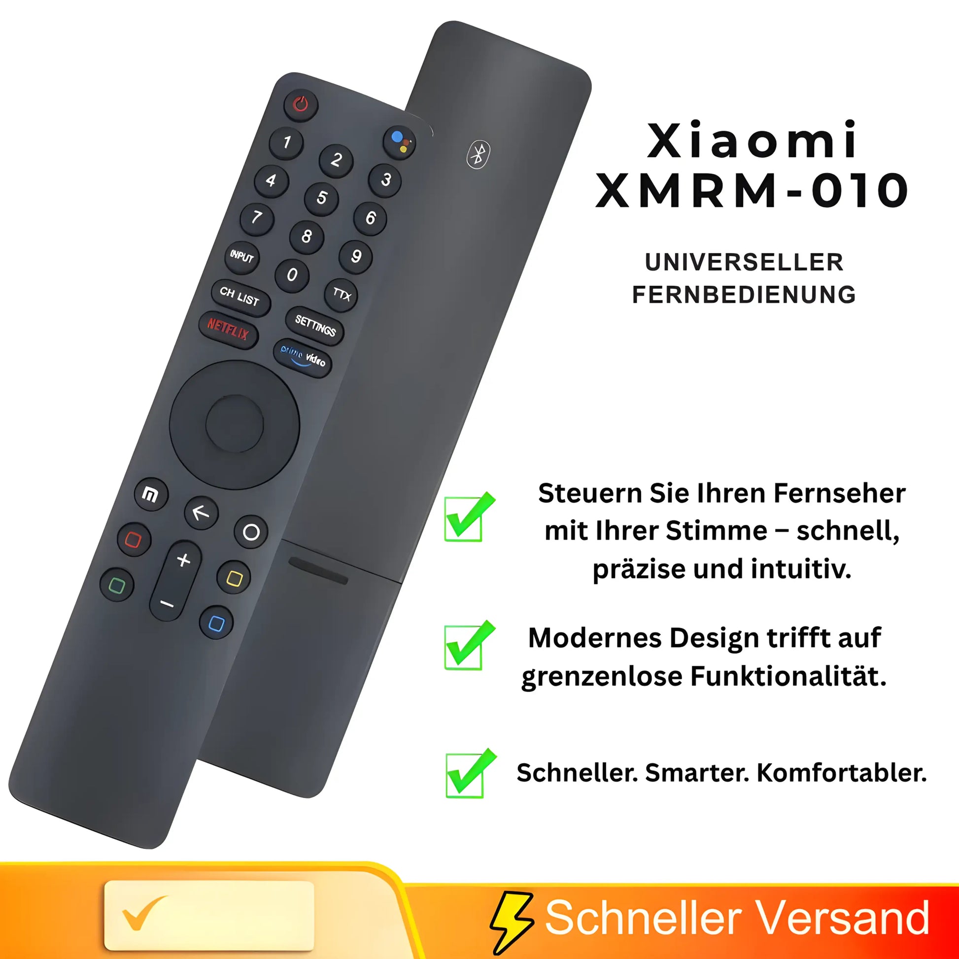 Xiaomi XMRM-010 Universal Fernbedienung mit Sprachsteuerung und schnellem Versand. Modernes Design und hohe Funktionalität.