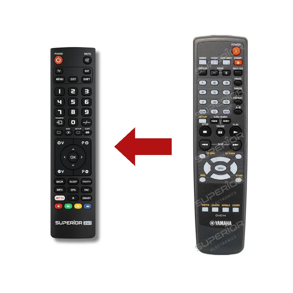 Yamaha DVD-S2700 Ersatzfernbedienung im Vergleich