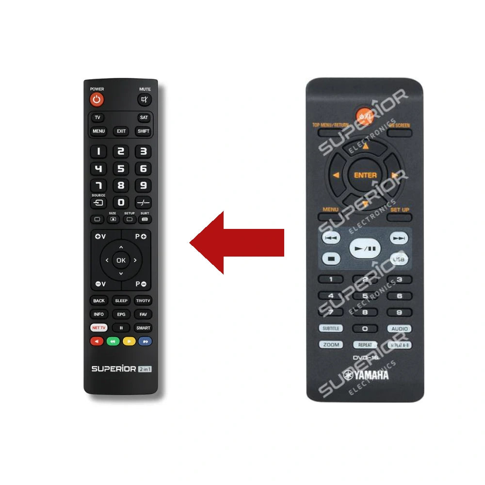 Yamaha DVD-S663 Ersatzfernbedienung im Vergleich